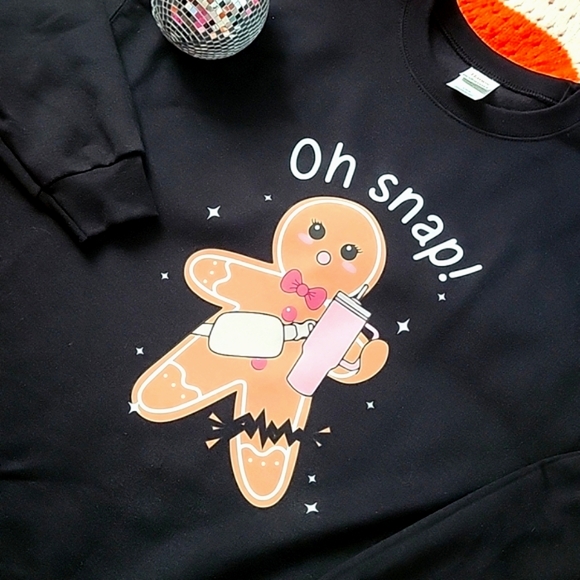 "OH SNAP" gingerbread crewneck - Picture 2 of 4
